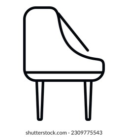Luxury chair icon outline vector. Interior sofa. Relax bar