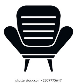 Icono de silla de lujo vector simple. La sala interior. Diseño de Office