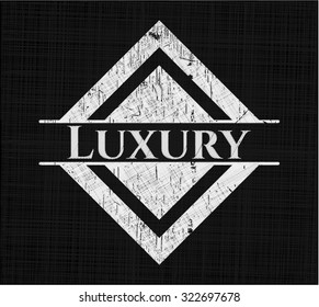 Luxury chalkboard emblem written on a blackboard