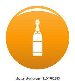 Luxury champagne icon. Simple illustration of luxury champagne vector icon for any design orange