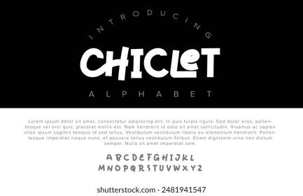 Luxury Chiclet alphabet letters font for logo