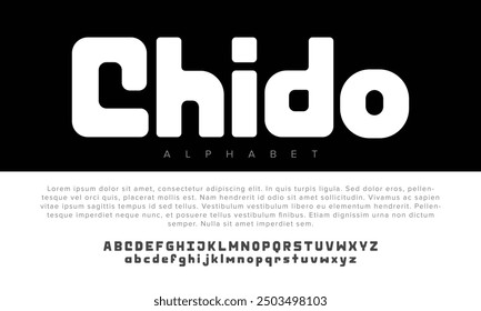 Luxury CHIDO alphabet letters font for logo