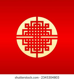 luxury chinese , luxury chinese red background, border vector.