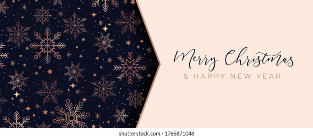 Luxury Christmas background with linear snowflake icons background. Merry Christmas card. Elegant concept for social networks, banner, invitation, mobile, greeting cards etc. Vector illustration