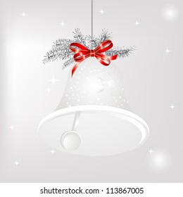 Luxury christmas bell with silver needles