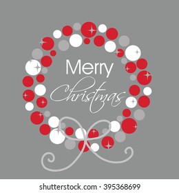 Luxury Christmas greeting with Wreath design