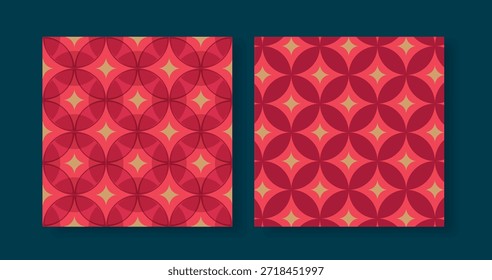 Design de padrão de Natal de luxo para Natal e Ano Novo. Padrão de Natal perfeito com formas de estrela. Vetor de padrão sem emenda festivo elegante para o Natal e o cartão de ano novo ou fundo