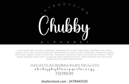 Luxury Chubby alphabet letters font for logo