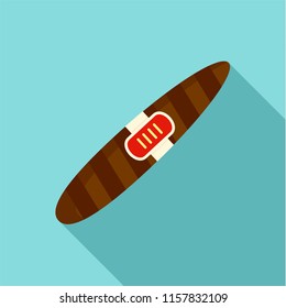 Luxury cigar of cuba icon. Flat illustration of luxury cigar of cuba vector icon for web design