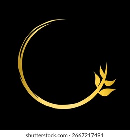 Luxury Circle Border Vector Black Background