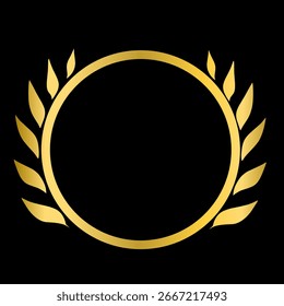 Luxury Circle Border Vector Black Background