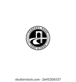 Diseños de logotipo de puente de círculo de lujo. logotipo vintage