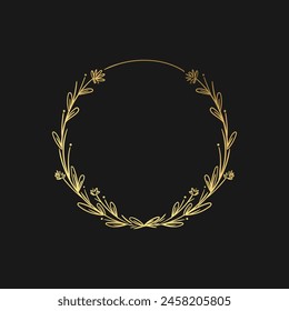 Diseño de logotipo de marco de círculo de lujo