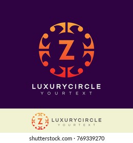 luxury circle initial Letter Z Logo design