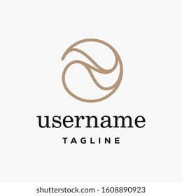 Luxury Circle Line Logo template, World logo, Globe logo idea designs vector