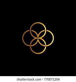 Luxury circle logo with overlapping style