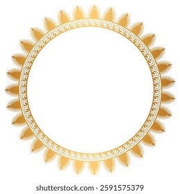 Luxury circle mandala gold transparent background in islamic arabesque style for invitation