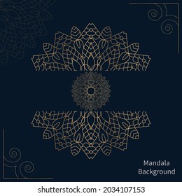 Vector de diseño de fondo de Mandala circular de lujo