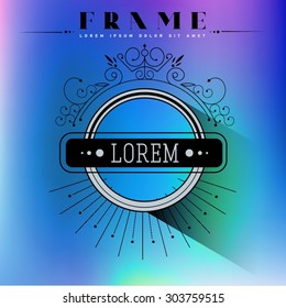 Luxury, classic, art deco, linear, minimal, hipster geometric, vintage, monogram, frame , border , label for your logo badge or crest. Business Identity