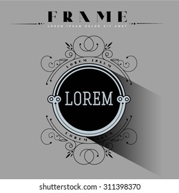 Luxury, classic, art deco, linear, minimal, hipster geometric, vintage, monogram, frame , border , label for your logo badge or crest. Business Identity