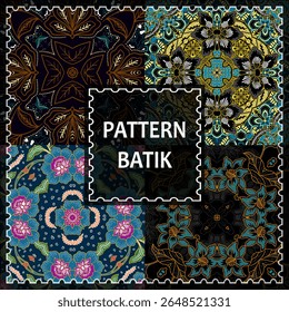 luxury classic batik design pattern set