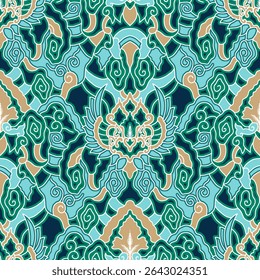 luxury classic sogan batik design with decorative motifs