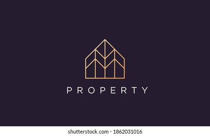 Luxury And Classy Real Estate Property Logo Design In A Simple And Modern Style