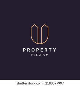 Luxury and classy real estate property logo - logo design