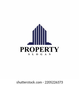 luxury and classy real estate property logo design in a simple and modern style