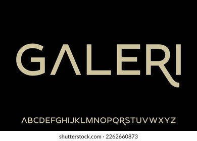 Luxury clean display font vector