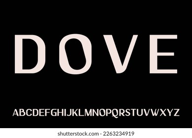 Luxury clean display font vector