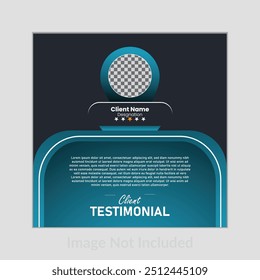 Luxury client testimonial design template