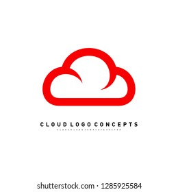 Luxury Cloud Logo Design Concept Vector. Cloud Logo Template Vector