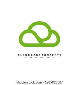 Luxury Cloud Logo Design Concept Vector. Cloud Logo Template Vector