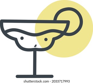 Luxury coctail, illustration, vector, on a white background.