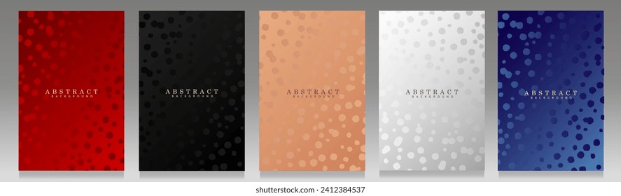 Luxury collection covers. Abstract dots for elegant invitation template, gift card, brochure, elegant flyer. Simple duluxe vector template.