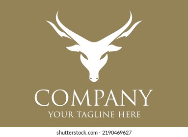Luxury Color Abstract Animal Deer with Horn Logo Design
