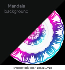 fondo de color de lujo con patrón mandala, adorno elegante tarjeta de invitación de boda , invitación , banner de cubierta de fondo. ilustración vectorial