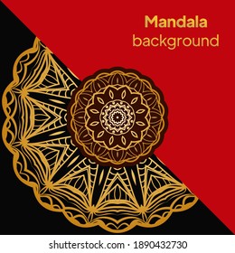 luxury color background with mandala pattern, ornament elegant invitation wedding card , invite , backdrop cover banner. vector illustration