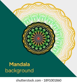 luxury color background with mandala pattern, ornament elegant invitation wedding card , invite , backdrop cover banner. vector illustration