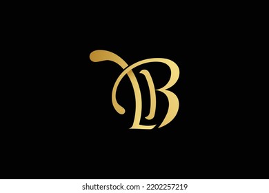 Luxury Color LB BL Letter Logo Design 