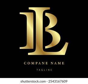 Luxury Color LB BL Letter Logo Design
