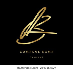 Luxury Color LB BL Letter Logo Design
