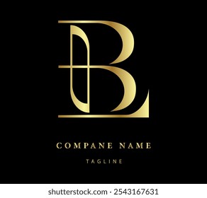 Luxury Color LB BL Letter Logo Design
