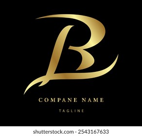 Luxury Color LB BL Letter Logo Design
