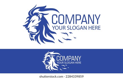Luxury Color Lion Face Logo Design