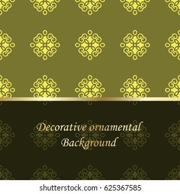 Luxury colored ornamental background. Template for design