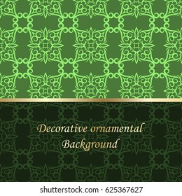 Luxury colored ornamental background. Template for design