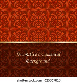 Luxury colored ornamental background. Template for design
