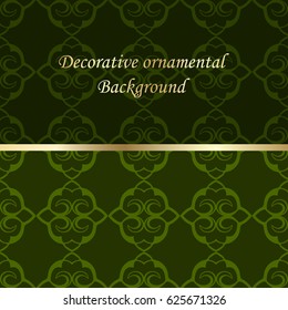 Luxury colored ornamental background. Template for design
